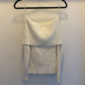 Aritzia Wilfred Off the Shoulder White Top